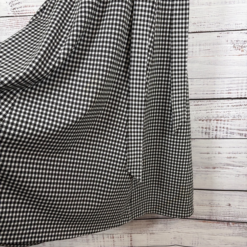 Calvin Klein Black Gingham Check Sleeveless Fit & Flare Dress - Picture 4 of 15